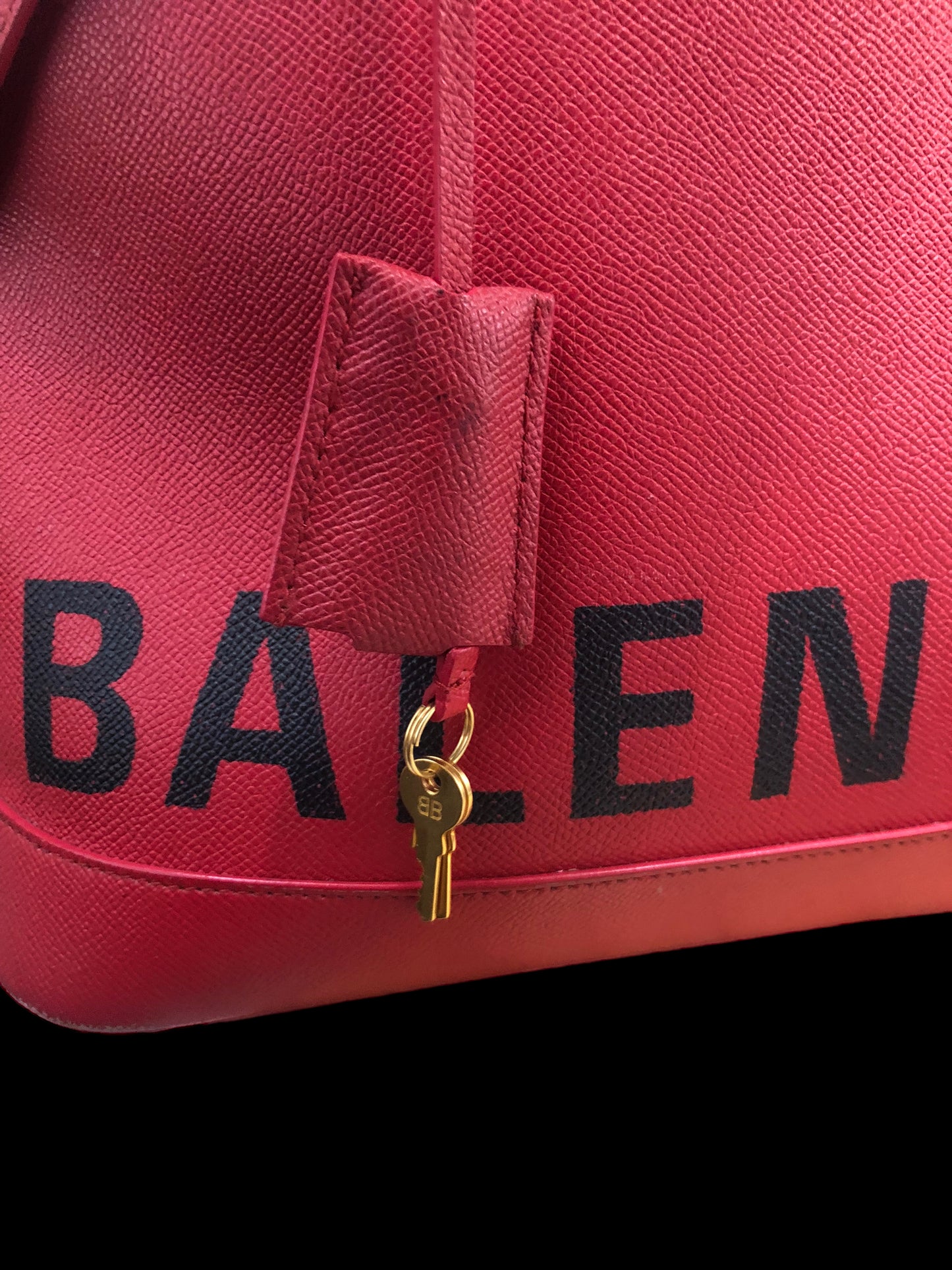 Authentic Balenciaga Red Ville Top Handle Crossbody Bag