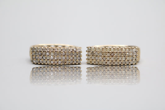10K Yellow Gold Diamond Lever Earrings (1.56 CTW)(4.2 Grams)