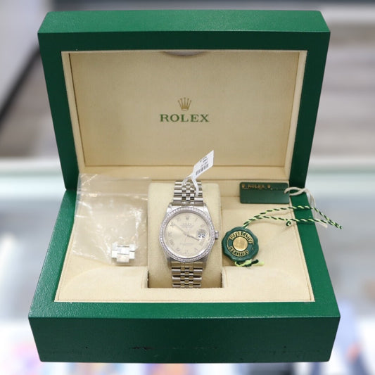 1993 Rolex Oyster Perpetual Datejust 16220 Watch 36mm (1.22 CTW) (Local pick-up only)