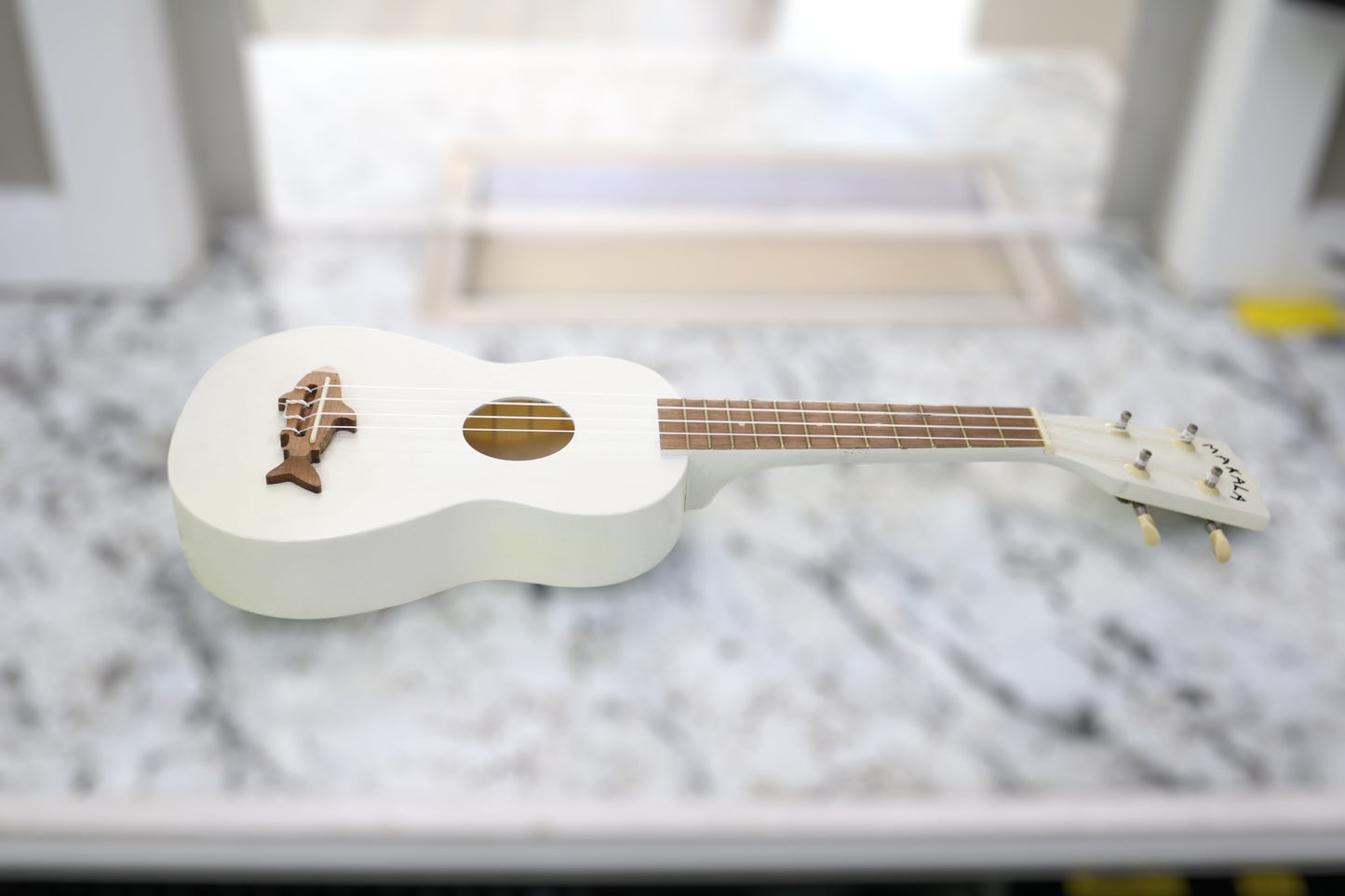 Makala MK-SS/WHT Great White Soprano Shark Ukulele (Local Pick-Up Only)