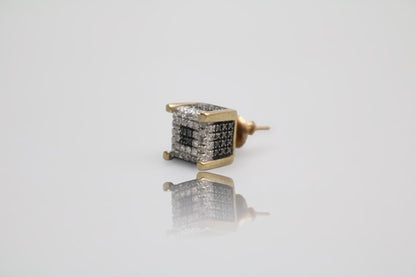 10K Yellow Gold Stud Diamond Single Earring (1.8 Grams)