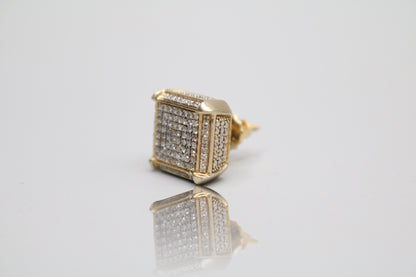 10K Yellow Gold Single Diamond Stud Earring (3.3 Grams)