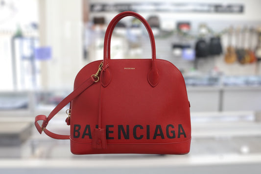 Balenciaga Red Ville Top Handle Crossbody Bag (Please Read)
