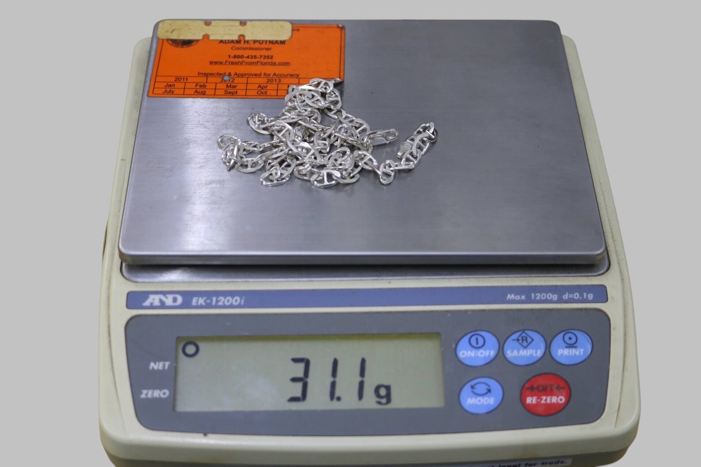 Sterling Silver Mariner Chain (28.5 Inches)