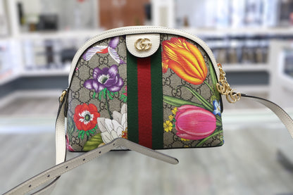 GUCCI Flora Ophidia Shoulder Bag Crossbody GG Supreme