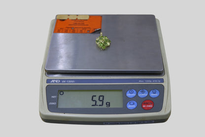 14K Yellow Gold Green Tourmaline Charm (0.015 CTW)