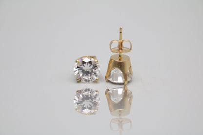 14K Yellow Gold Stud Earrings (2.9 Grams)