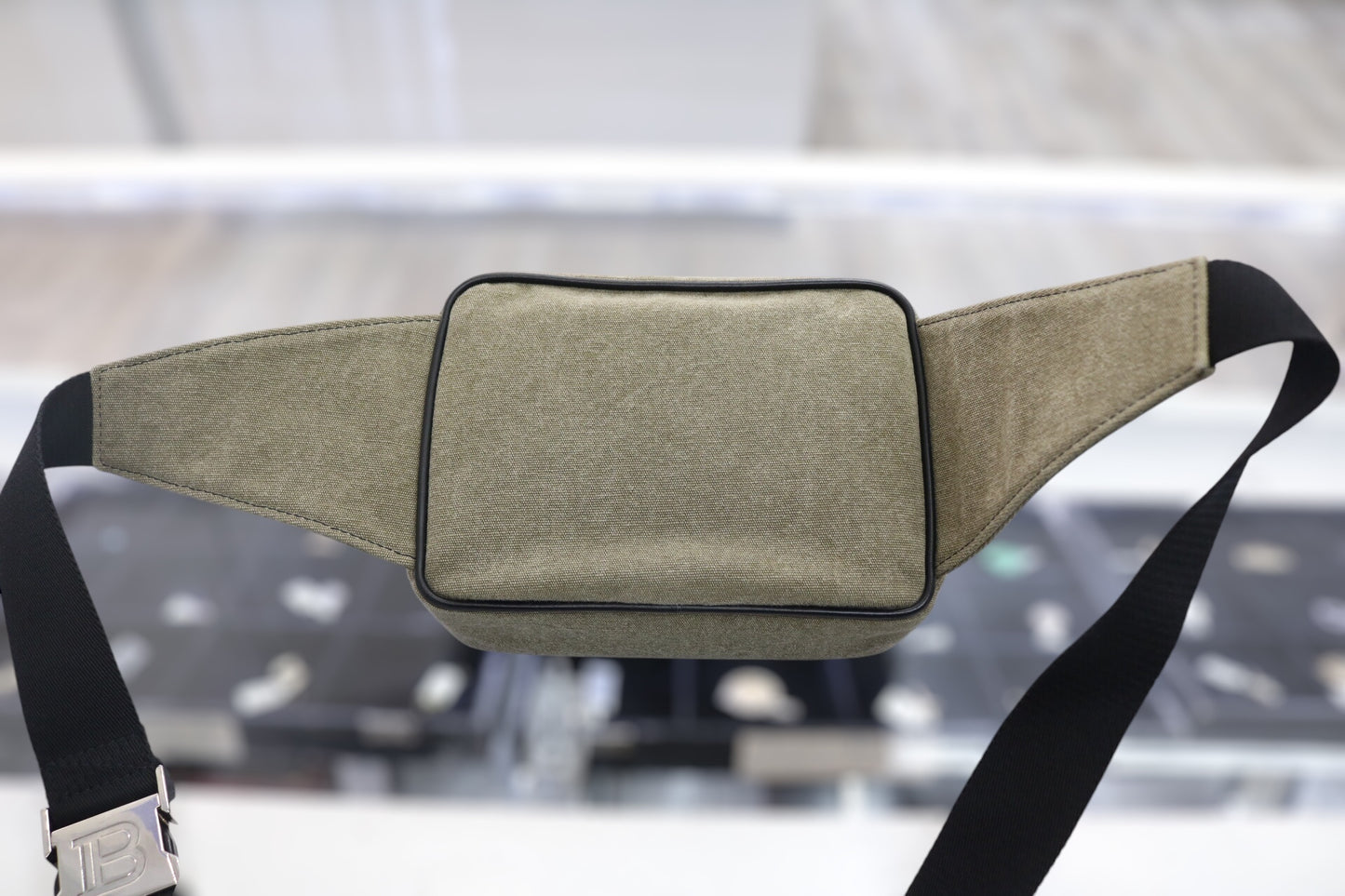 Balmain Paris Olive Waist Body Bag