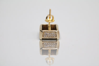 10K Yellow Gold Single Diamond Stud Earring (3.3 Grams)