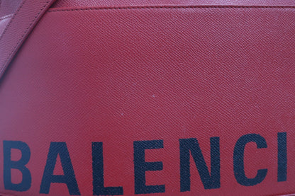 Balenciaga Red Ville Top Handle Crossbody Bag (Please Read)