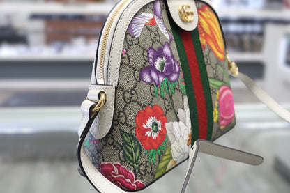 GUCCI Flora Ophidia Shoulder Bag Crossbody GG Supreme