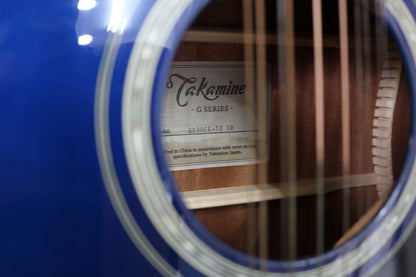 Takamine GD-30CE Blue 12-String Acoustic-Electric Guitar