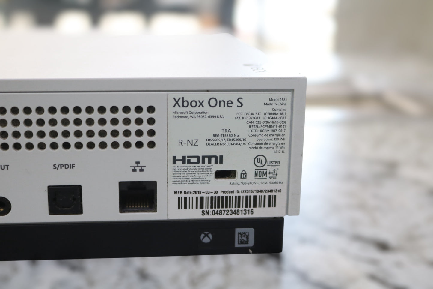 Microsoft 1681 Xbox One S 500 GB Console