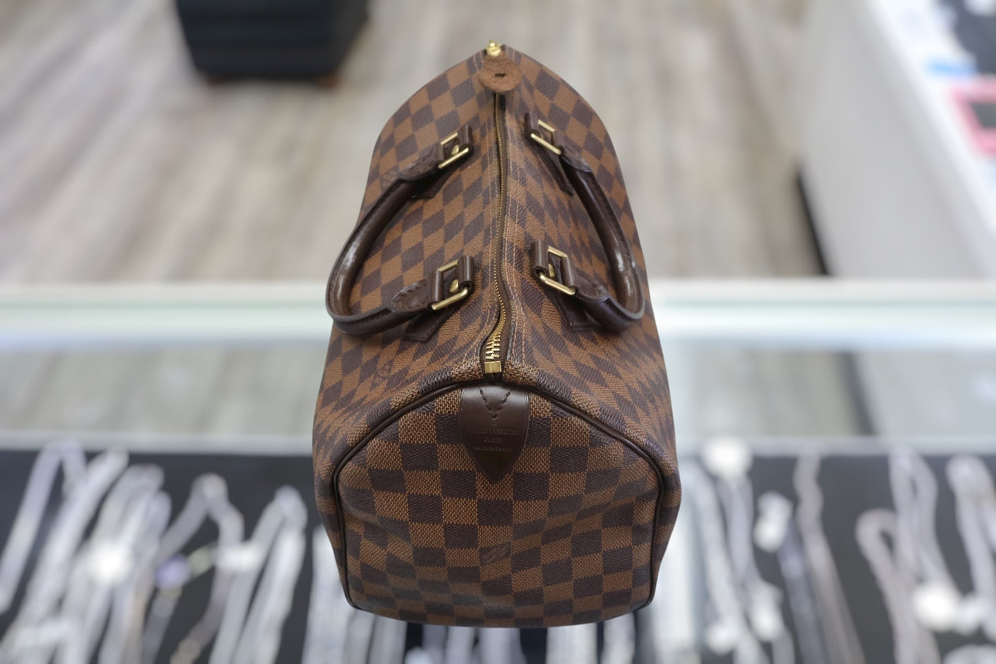 Louis Vuitton Damier Ebene Speedy 25 Bag