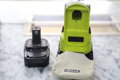 Ryobi P440 Sheet Palm Sander with Ryobi P190 One+ 18V Battery