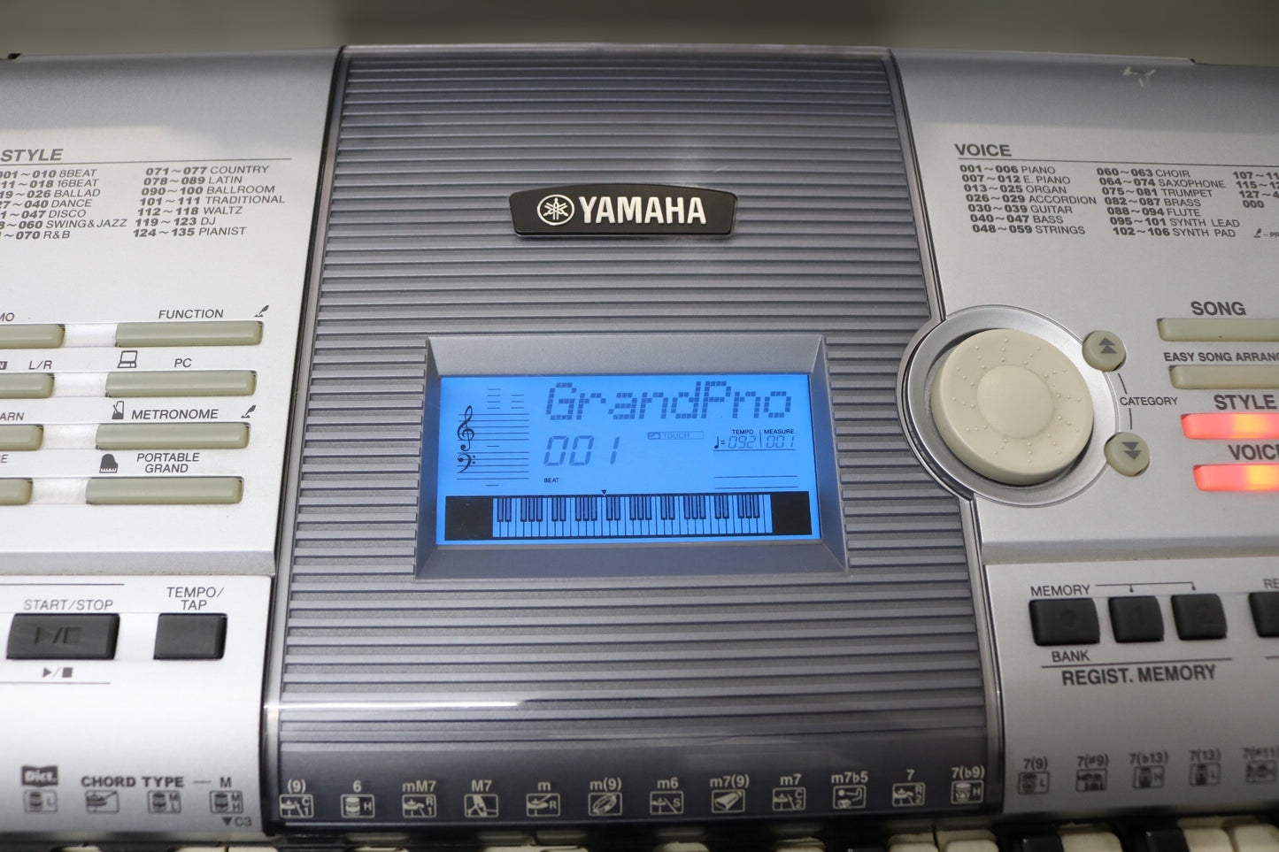 Yamaha PSR-293 Keyboard with Stand & Manuals (Local pick-up only)
