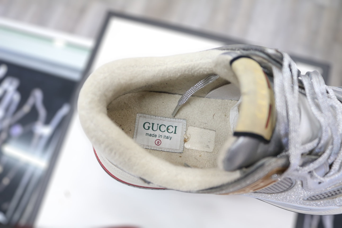Gucci Ultrapace "Silver" 599058 HW910 8161 US Size 9