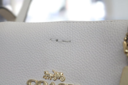Coach Signature Interior Town Tote Chalk White Khaki Bag