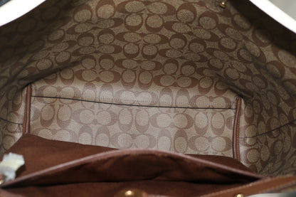 Coach Signature Interior Town Tote Chalk White Khaki Bag