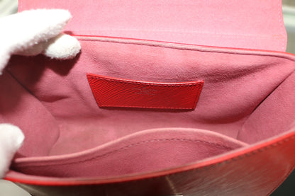 Louis-Vuitton Twist Handbag Red Epi Leather MM (Local Pick-Up Only)