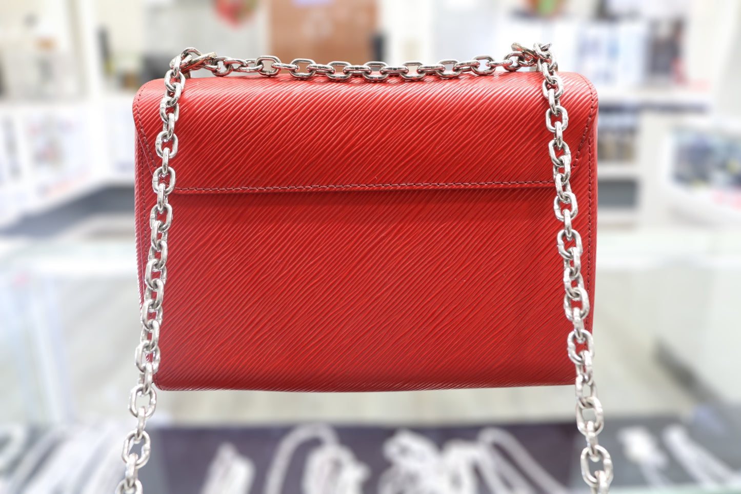 Louis-Vuitton Twist Handbag Red Epi Leather MM (Local Pick-Up Only)