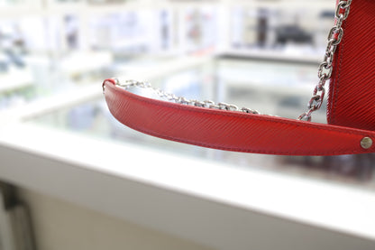 Louis-Vuitton Twist Handbag Red Epi Leather MM (Local Pick-Up Only)