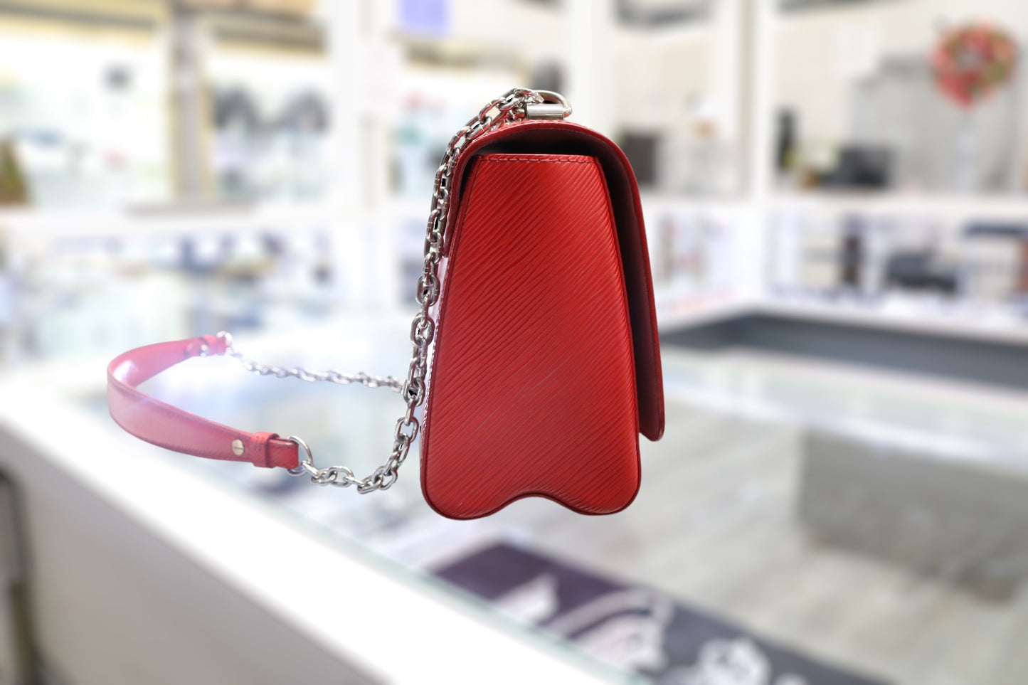 Louis-Vuitton Twist Handbag Red Epi Leather MM (Local Pick-Up Only)