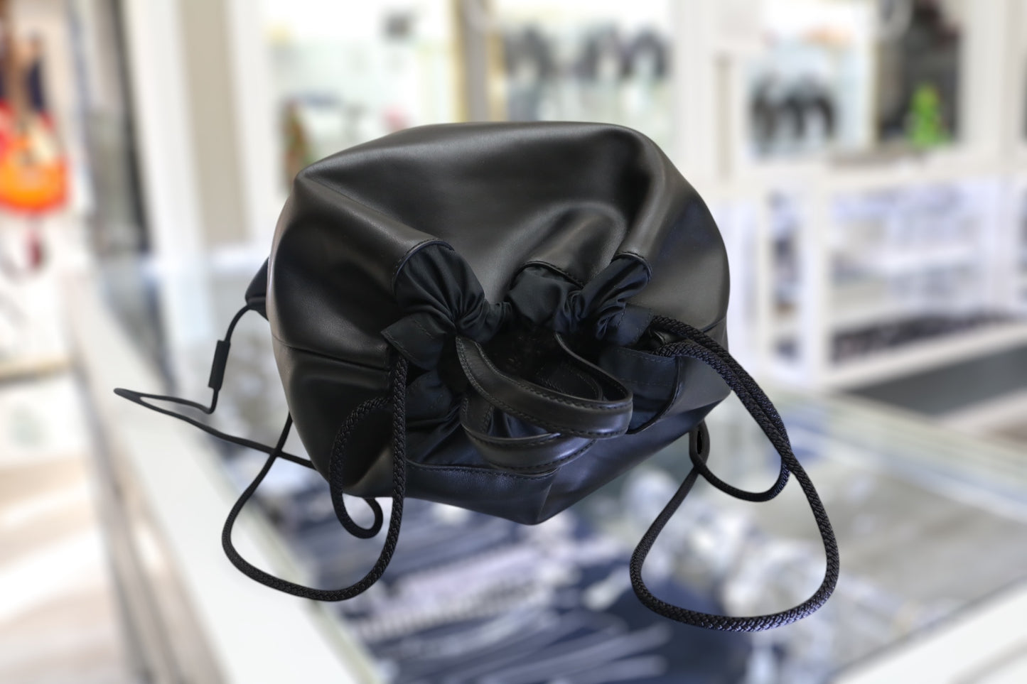 Gucci Ghost Drawstring Backpack Leather "Real" Design