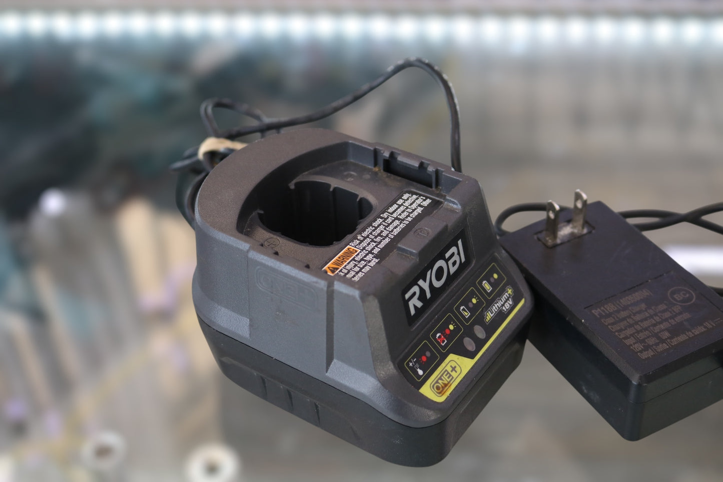 Ryobi P118B 18V Battery Charger and P102 18V Battery