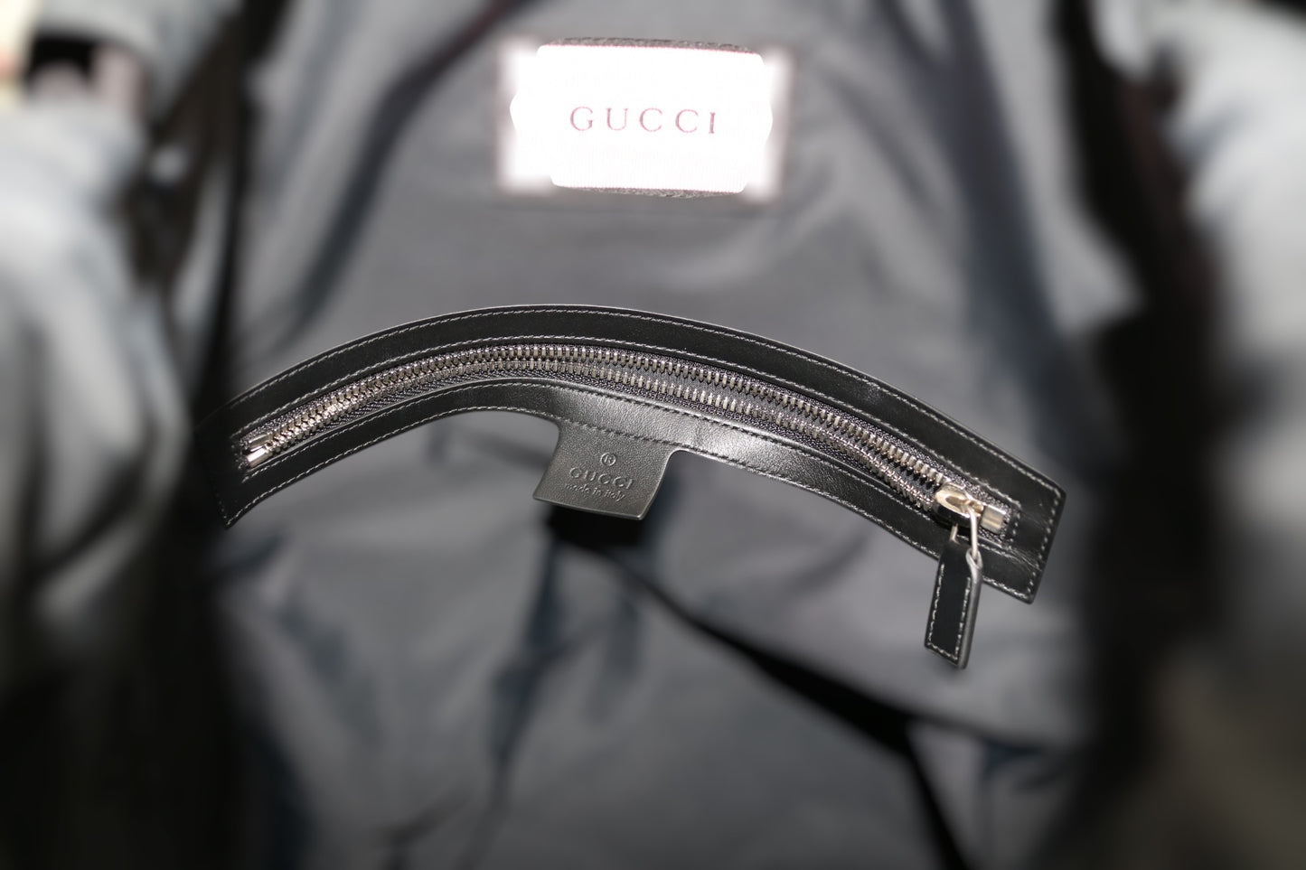 Gucci Ghost Drawstring Backpack Leather "Real" Design