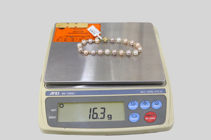14K Yellow Gold Freshwater Pearl Bracelet (19.5 centimeters or 7.5")