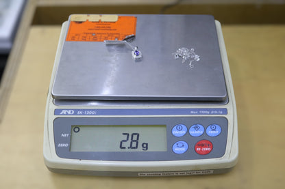 Silver Cable Chain with Silver Rectangular Charm (18 Inches)