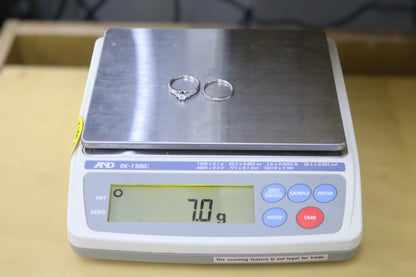 14K White Gold Diamond Engagement Ring Set (0.72CTW, I1-SI1/G-H) (Size 8 & 1/2)