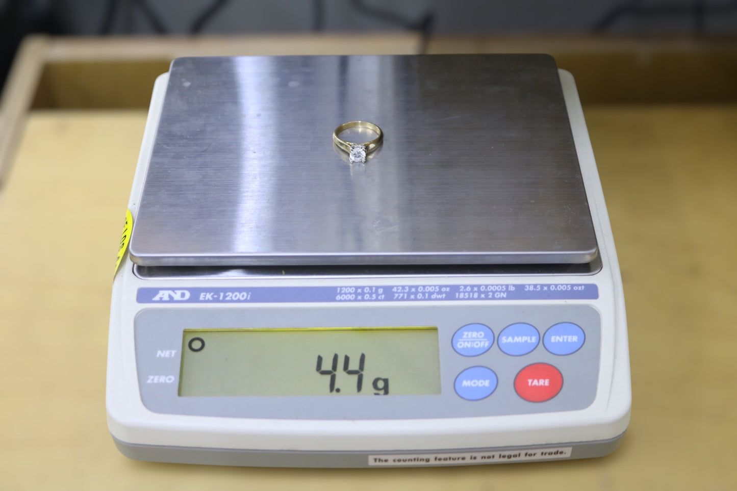 18K Yellow Gold Diamond Solitaire Ring (0.82 CTW) (Size 6 & 3/4) (Local Purchase Only)