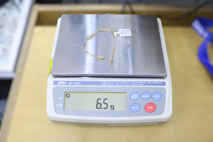 14K 3 Tone Gold Fancy Link Bracelet (7.5 Inches)