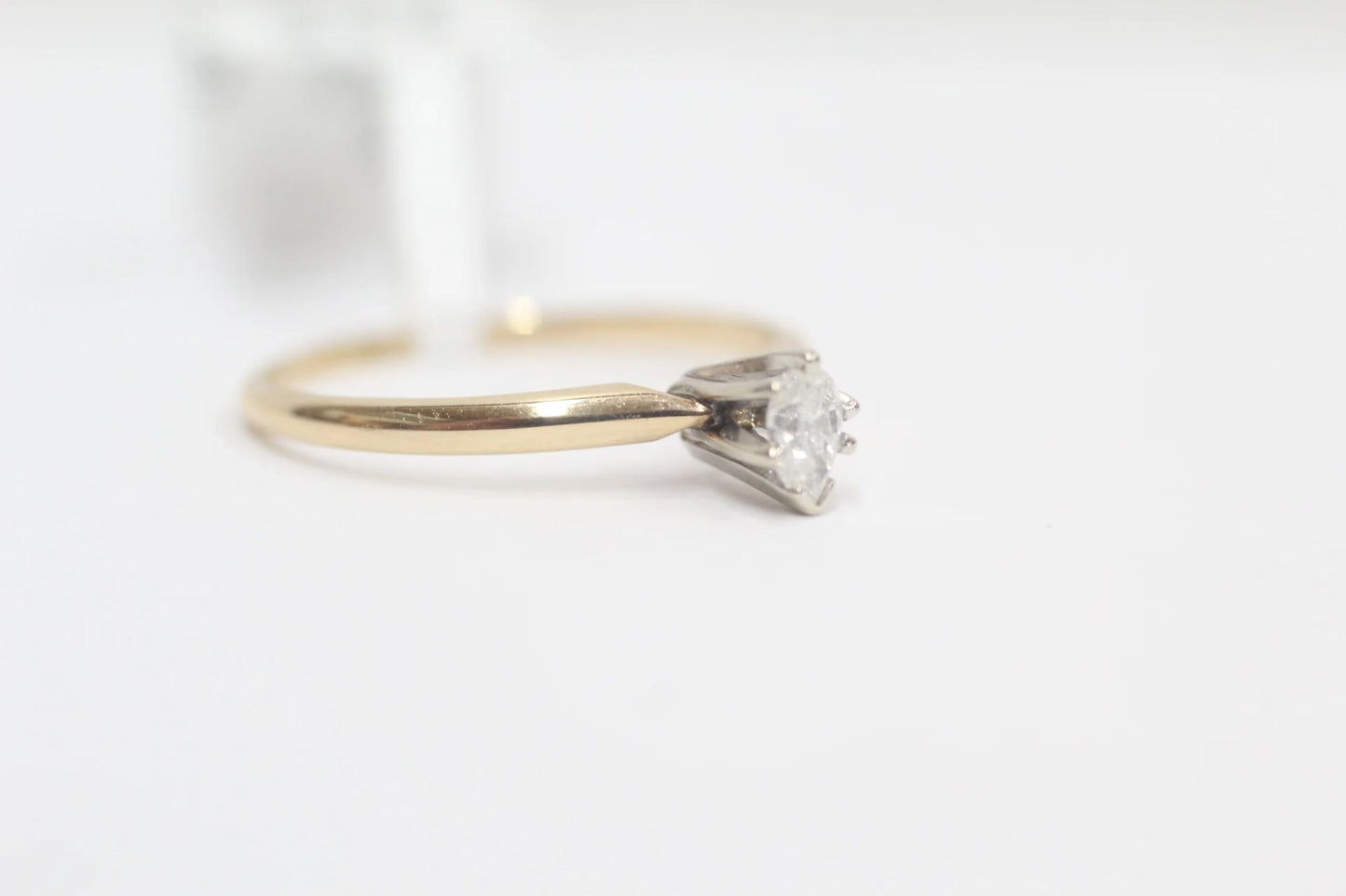 14K Yellow Gold Diamond Solitaire Ring (Size 7 1/2) (Clearance!)