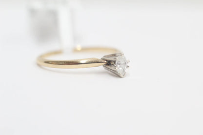 14K Yellow Gold Diamond Solitaire Ring (Size 7 1/2) (Clearance!)