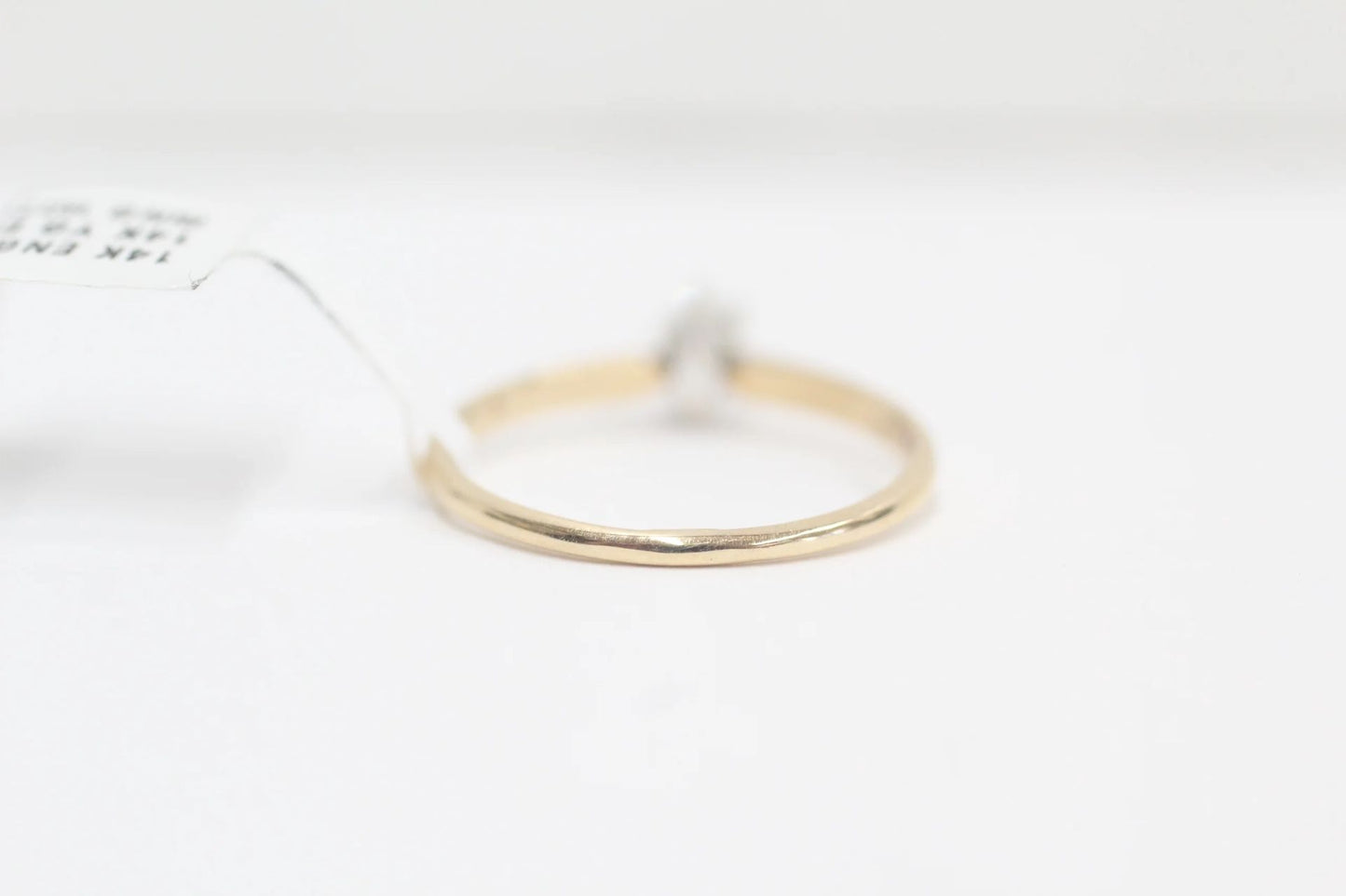 14K Yellow Gold Diamond Solitaire Ring (Size 7 1/2) (Clearance!)