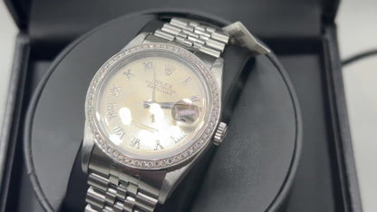1993 Rolex Oyster Perpetual Datejust 16220 Watch 36mm (1.22 CTW) (Local pick-up only)