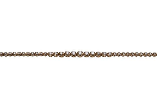 14K Yellow Gold Diamond Tennis Bracelet (7 Inches) (Local Pick-up only)