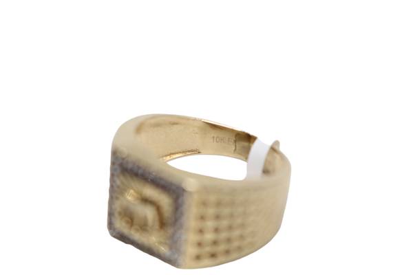 10K Yellow Gold Rolex Design Crown Statement Ring (Size 8 3/4)