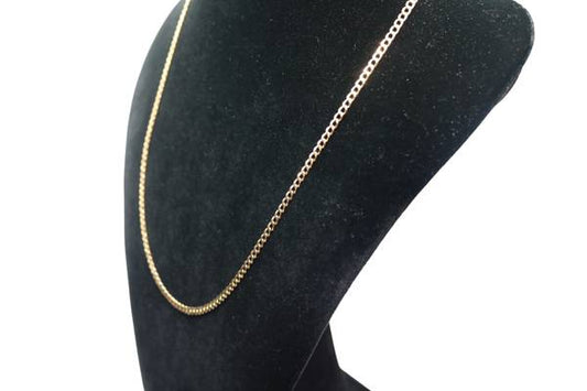 14K Yellow Gold Curb Chain (Size 22 Inches)