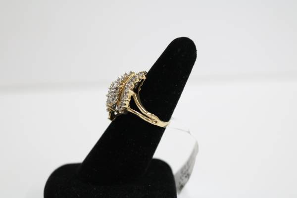 10K Yellow Gold Diamond Cluster Ring (Size 6 3/4) 2.03 CTW (Local pick-up only)