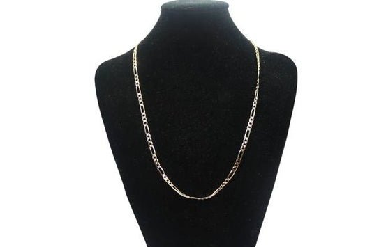 14K Yellow Gold Figaro Style Chain (Size 22")