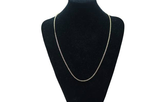14K Yellow Gold Curb Style Chain (Length 22 1/2")
