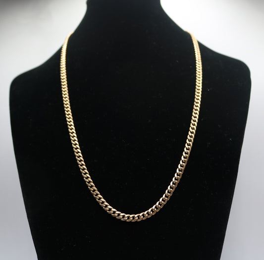 10K Yellow Gold Curb Chain (22 Inches)