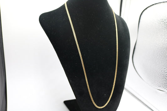 14K Yellow Gold Curb Chain (Size 26")