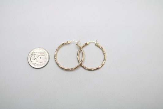 14K Yellow Gold Hoop Earrings (4.4 Grams)
