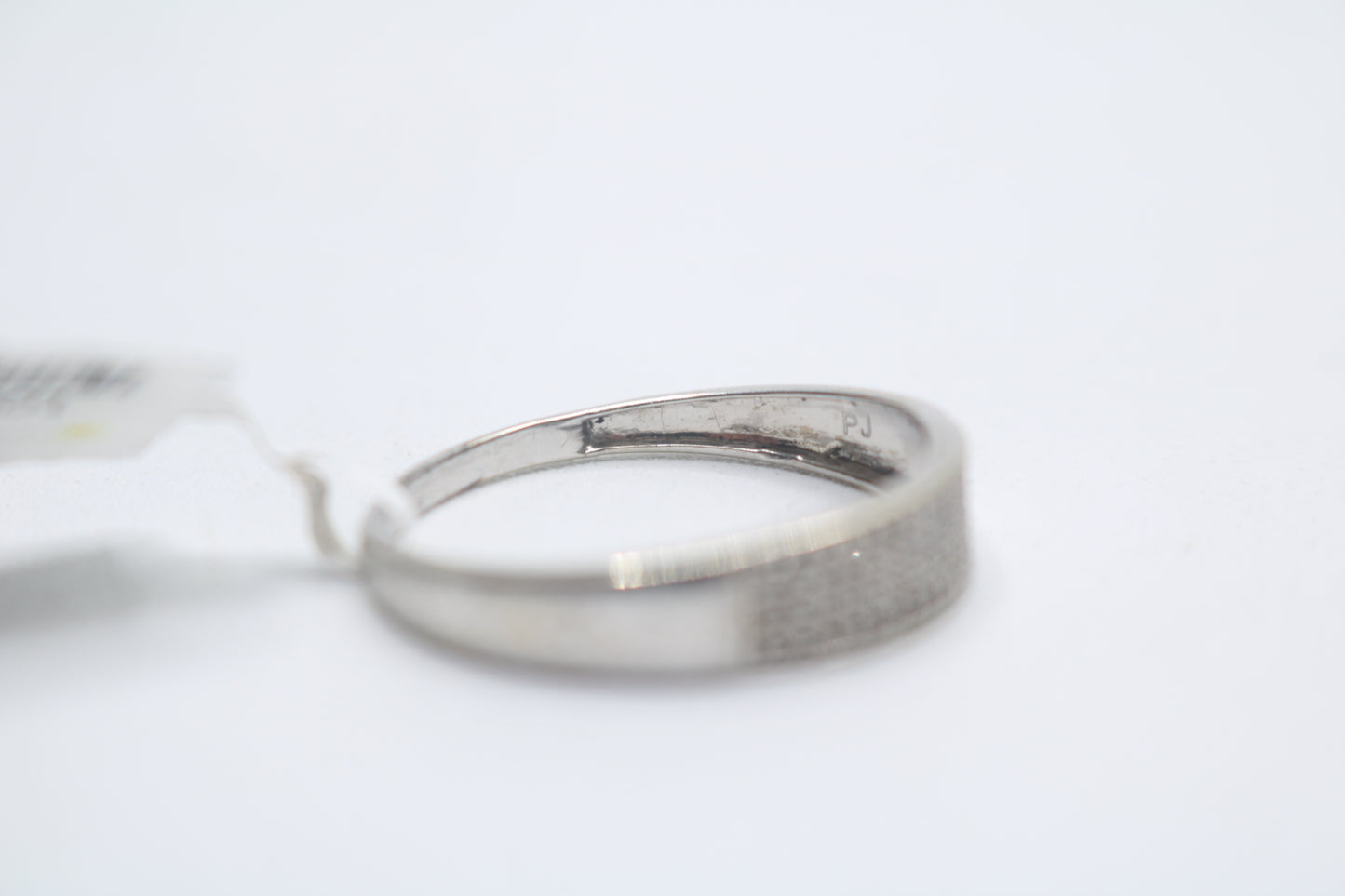 10K White Gold Pave Diamond Band Ring (Size 12 1/2)