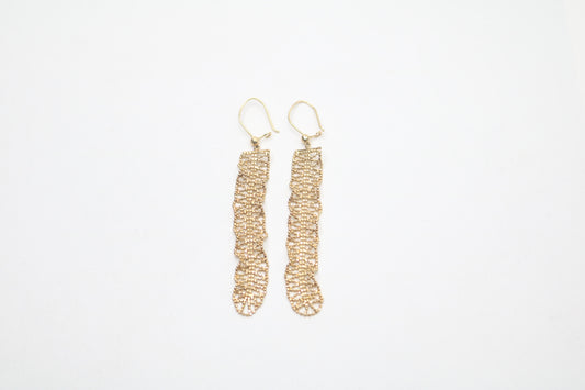 14K Yellow Gold Fancy Dangling Beads Earrings (5.0 Grams)